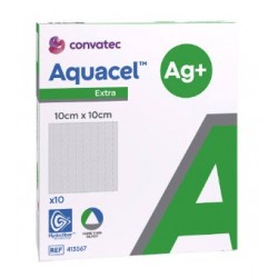 Aquacel Extra AG+ Hydrofiber Dressing 10x10cm